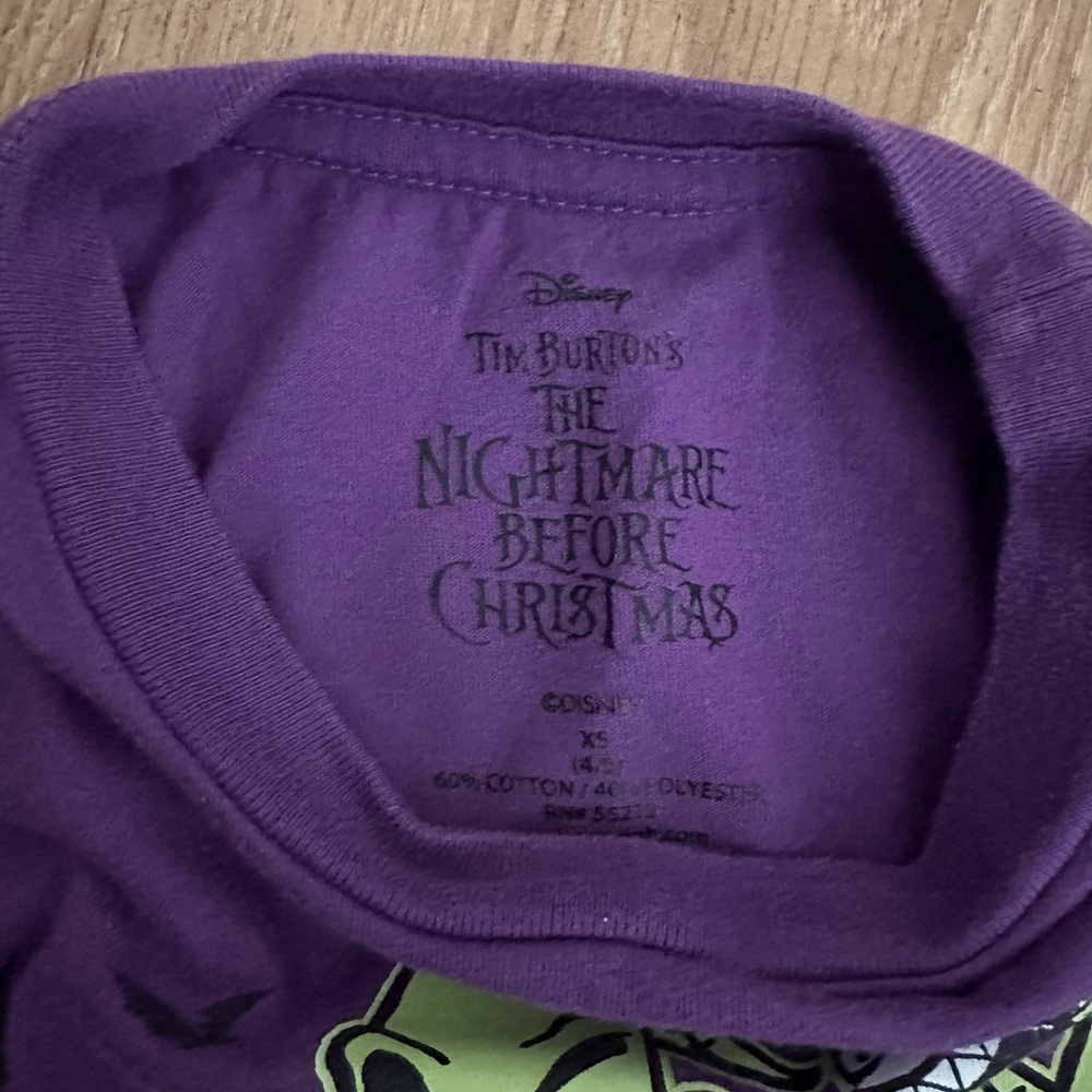 Disney Purple Graphic Tee with Green and Black Design - Picture 2 of 2